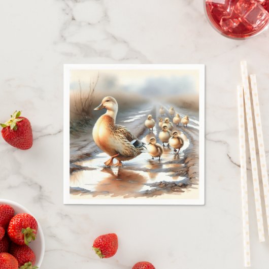 Mutterduck mit Ducklein Serviette (Beispiel)