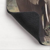 MutterElefant, der mit Elefantenkalb spaziert Mousepad (Ecke)