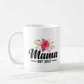 Mutteren-Tassen-Mutter Est 2017 mit schöner Blume Kaffeetasse (Links)