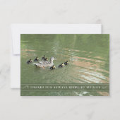 Mutterente und Entenlings von meiner Seite flach Dankeskarte (Vorderseite)
