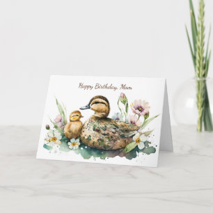 Mutterente und Entlein Geburtstag Karte
