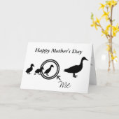 Mutterente und ihre Babys Karte (Gelbe Blume)