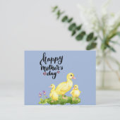 Mutterente und Zeichnend Ducklings Feiertagspostkarte (Stehend Vorderseite)