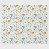 Mutterfuchs Baby Fox schlafen im Wald Geschenkpapier (Flach)