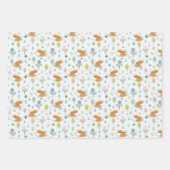 Mutterfuchs Baby Fox schlafen im Wald Geschenkpapier Set (Vorderseite)