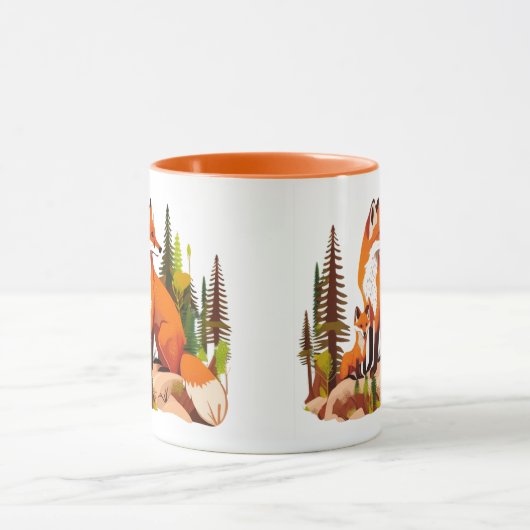 Mutterfuchs und -kit tasse (Zentrum)