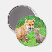 Mutterfuchs und -kuchen magnet (Vorderseite/Rückseite)