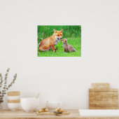 Mutterfuchs und -kuchen poster (Küche)