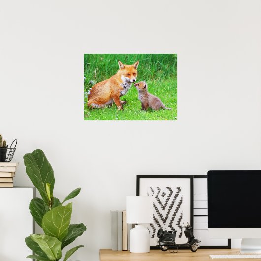 Mutterfuchs und -kuchen poster (Heimbüro)