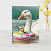 Muttergans mit Gosling Karte (Gelbe Blume)