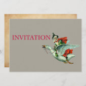 Muttergans - Vintage Illustration Einladung (Vorne/Hinten)