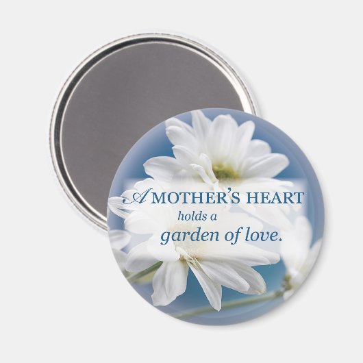 Muttergarten der Liebe, Daisies, Blue Sky Magnet (Vorderseite/Rückseite)