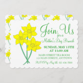 Muttergarten Party Brunch Affodil Blume Einladung (Vorne/Hinten)