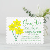 Muttergarten Party Brunch Affodil Blume Einladung (Stehend Vorderseite)