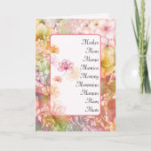 Muttergarten zum Geburtstag Karte (Vorderseite)