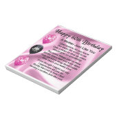 Muttergedicht - 60. Geburtstag Notizblock (Rotiert)