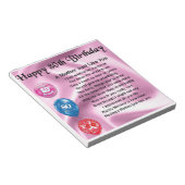 Muttergedicht - 80. Geburtstag Notizblock (angewinkelt)