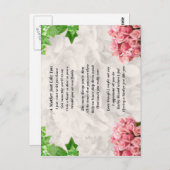 Muttergedicht - Blume Postkarte (Vorne/Hinten)