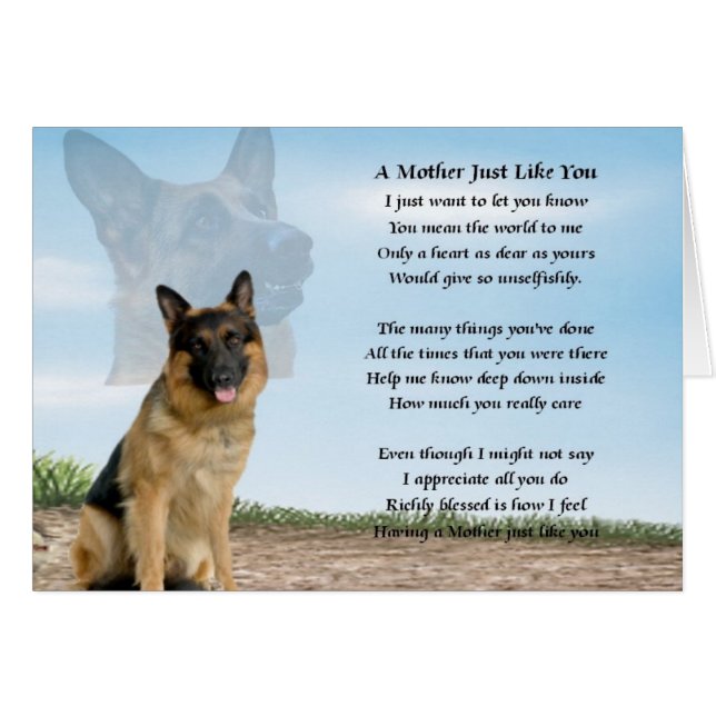 Muttergedicht - Deutscher Schäferhund (Vorderseite (Horizontal))