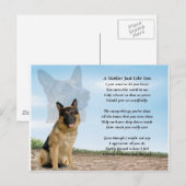 Muttergedicht - Deutscher Schäferhund Postkarte (Vorne/Hinten)