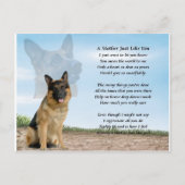 Muttergedicht - Deutscher Schäferhund Postkarte (Vorderseite)