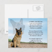 Muttergedicht - Deutscher Schäferhund Postkarte (Vorne/Hinten)