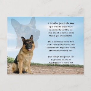 Muttergedicht - Deutscher Schäferhund Postkarte