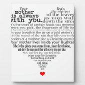 Muttergedicht Fotoplatte (Vorderseite)