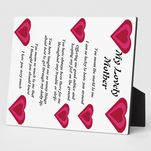 Muttergedicht Fotoplatte (Seite)