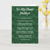 Muttergedicht Karte (Gelbe Blume)