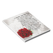 Muttergedicht - Rote Rosen Design Notizblock (angewinkelt)