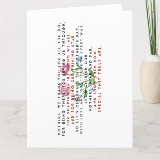 Muttergedicht und Blume Dankeskarte