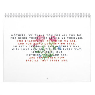 Muttergedicht und Blume Kalender