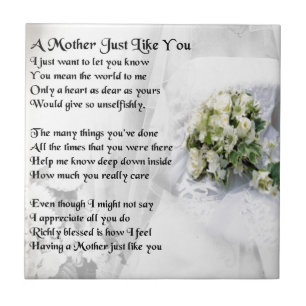 Muttergedicht - Wedding Bouquet Design Fliese