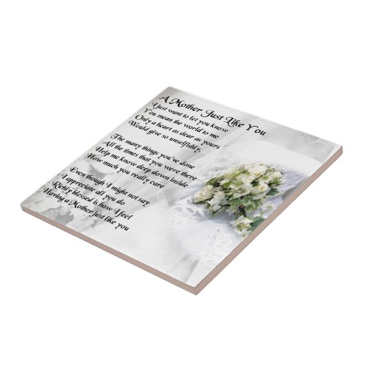 Muttergedicht - Wedding Bouquet Design Fliese (Seite)