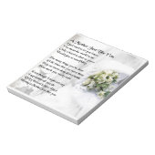 Muttergedicht - Wedding Bouquet Design Notizblock (Rotiert)