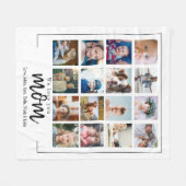 Muttergeschenk 16 Foto Collage Mütter Tag Fleecedecke (Vorderseite (Horizontal))