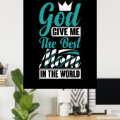 Muttergeschenk, das sie mir die beste Mama gibt Poster (Heimbüro)