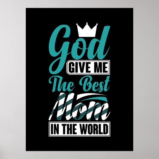 Muttergeschenk, das sie mir die beste Mama gibt Poster (Vorne)