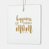 Muttergeschenk Glück ist eine Mama Keramikornament (Links)