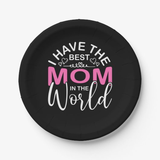 Muttergeschenk habe ich die beste Mama Pappteller (Vorderseite)
