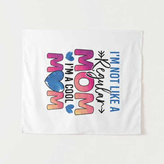 Muttergeschenk Ich bin eine Coole Mama Wandteppich (Vorderseite (Horizontal))