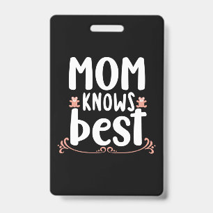Muttergeschenk Mutter weiß es am besten Ausweis