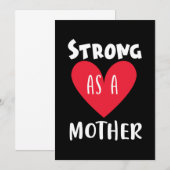 Muttergeschenk stark als Mutter Einladung (Vorne/Hinten)