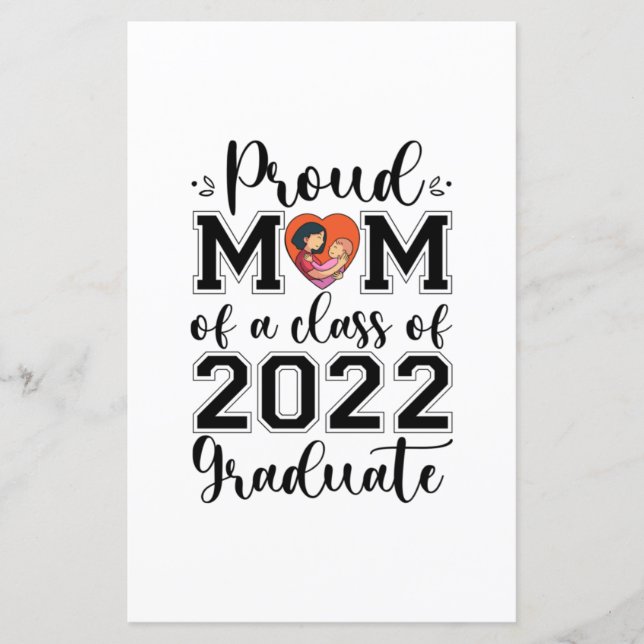 Muttergeschenk stolz Mama einer Klasse von 2022 Ab (Vorderseite)