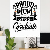 Muttergeschenke stolz Mama einer Klasse von 2022 A Poster (Heimbüro)