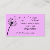 Muttergesellschaft, Mama Kontakt Visitenkarte (Vorderseite)