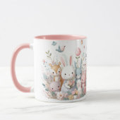 Mutterglück Waldtiere Rosa Tasse (Links)