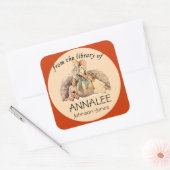 Muttergoose aus der Bibliothek des Buchzeichens Quadratischer Aufkleber (Umschlag)