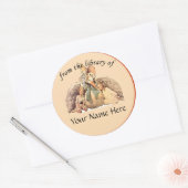 Muttergoose aus der Bibliothek des Buchzeichens Runder Aufkleber (Umschlag)